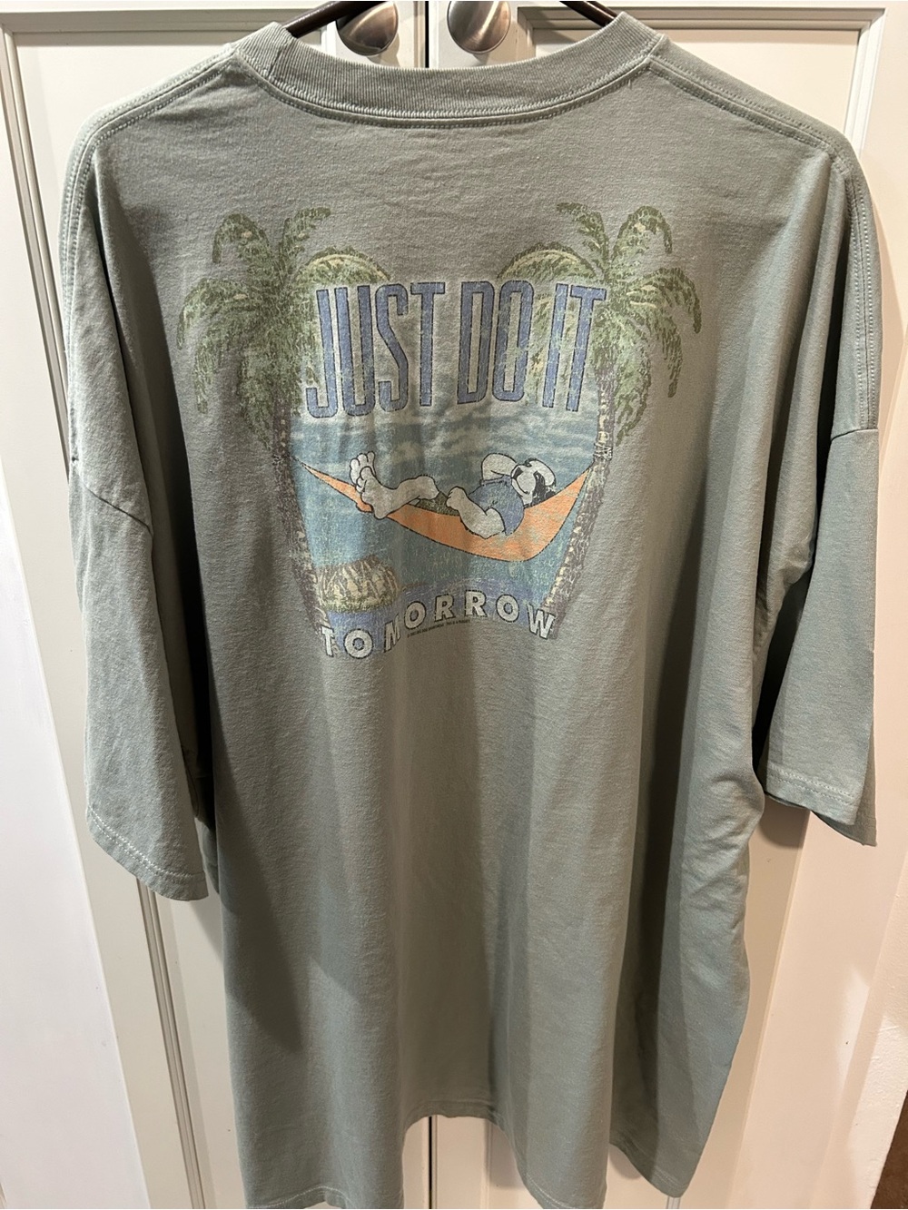 Big Dogs Men's "Just Do It Tomorrow" Graphic Tee - Sage Green